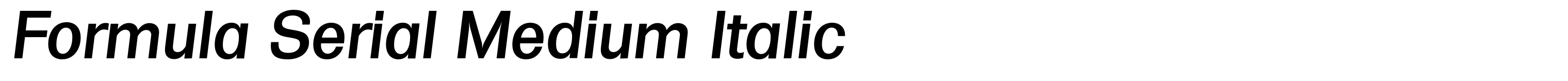 Formula Serial Medium Italic